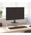 vidaXL Monitor Stand White 80x20x8 cm Tempered Glass and Metal — Size: 80 x 20 x 8 cm