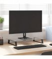 vidaXL Monitor Stand Black 60x35x8 cm Tempered Glass and Metal — Size: 60 x 35 x 8 cm