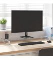 vidaXL Monitor Stand White 100x35x8 cm Tempered Glass and Metal — Size: 100 x 35 x 8 cm