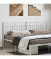 vidaXL Metal Replace Headboard White 193 cm — V0671975339