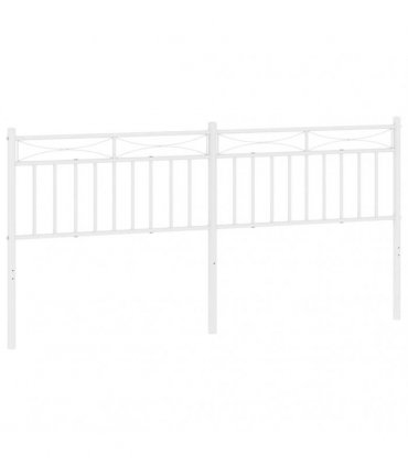 vidaXL Metal Replace Headboard White 193 cm — V0671975339