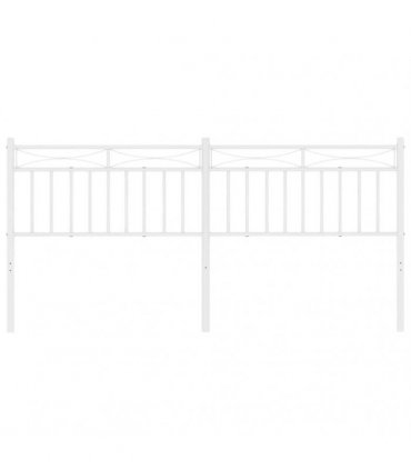 vidaXL Metal Replace Headboard White 193 cm — V0671975339