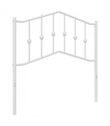vidaXL Metal Replace Headboard White 90 cm