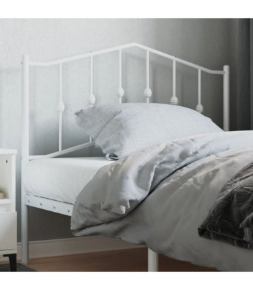 vidaXL Metal Replace Headboard White 107 cm — V0671975423