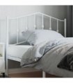 vidaXL Metal Replace Headboard White 107 cm — V0671975423