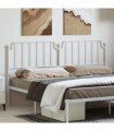 vidaXL Metal Replace Headboard White 193 cm — V0671975481