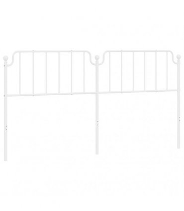 vidaXL Metal Replace Headboard White 193 cm — V0671975481