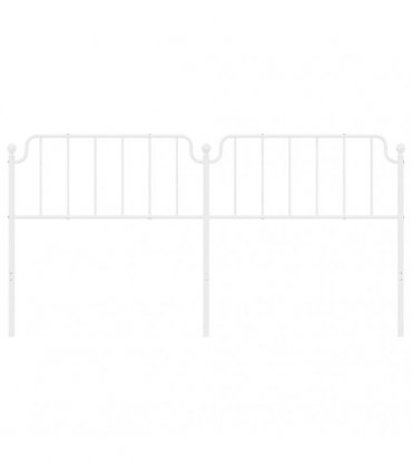 vidaXL Metal Replace Headboard White 193 cm — V0671975481