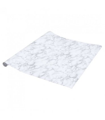 vidaXL Furniture Sticker Self-Adhesive Marble White 90x500 cm PVC