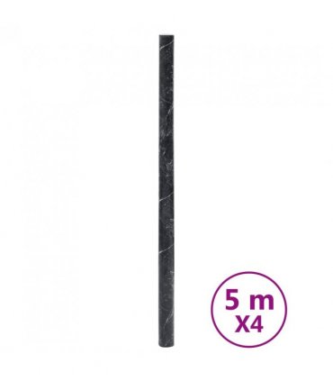 vidaXL Furniture Stickers Self-Adhesive Marble Black 90x500 cm PVC — Size: 90 x 500 cm (4 pcs)