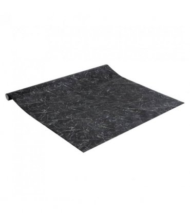 vidaXL Furniture Stickers Self-Adhesive Marble Black 90x500 cm PVC — Size: 90 x 500 cm (4 pcs)