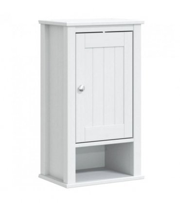 vidaXL 3 Piece Bathroom Furniture Set BERG White Solid Wood Pine — Size: 40 x 27 x 71.5 cm