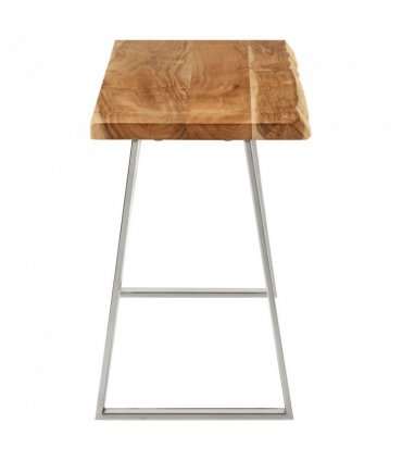 vidaXL Bench with Live Edge 105 cm Solid Wood Acacia — Colour: silver