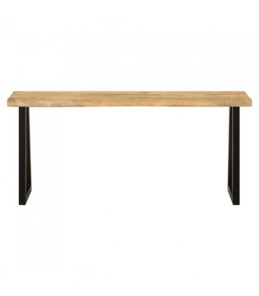 vidaXL Bench with Live Edge 105 cm Solid Wood Mango — Colour: black
