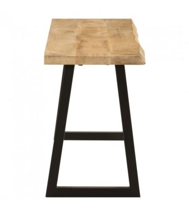 vidaXL Bench with Live Edge 105 cm Solid Wood Mango — Colour: black