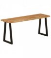 vidaXL Bench with Live Edge 105 cm Solid Wood Acacia — Colour: black