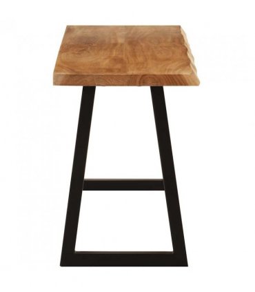 vidaXL Bench with Live Edge 105 cm Solid Wood Acacia — Colour: black
