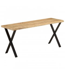 vidaXL Bench with Live Edge 105 cm Solid Wood Mango — Colour: black — V0671975551