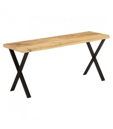 vidaXL Bench with Live Edge 105 cm Solid Wood Mango — Colour: black — V0671975551