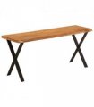 vidaXL Bench with Live Edge 105 cm Solid Wood Acacia — Colour: black — V0671975553