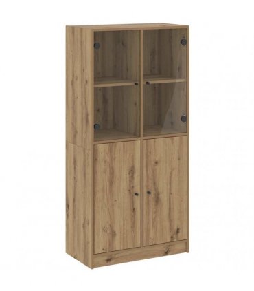 vidaXL Highboard with Doors Artisian Oak 68x37x142 cm Engineered Wood