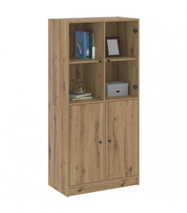 vidaXL Highboard with Doors Artisian Oak 68x37x142 cm Engineered Wood
