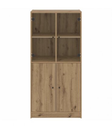 vidaXL Highboard with Doors Artisian Oak 68x37x142 cm Engineered Wood