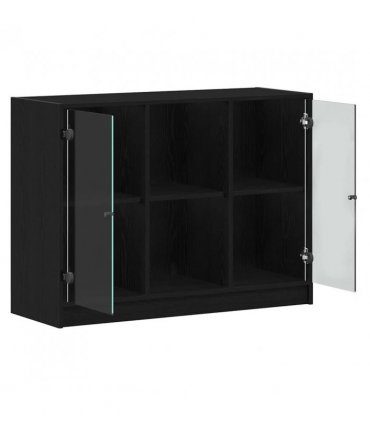 vidaXL Sideboard Black Oak 100 x 37 x 75.5 cm