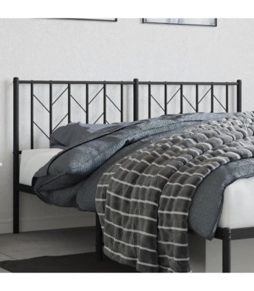 vidaXL Metal Replace Headboard Black 160 cm — V0671975724