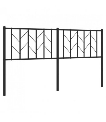 vidaXL Metal Replace Headboard Black 160 cm — V0671975724