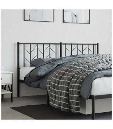 vidaXL Metal Replace Headboard Black 160 cm — V0671975724