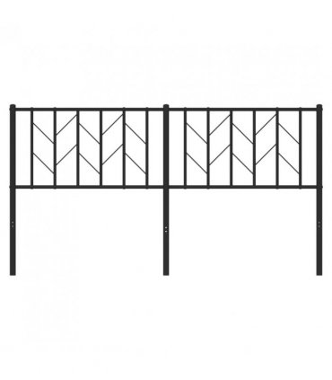 vidaXL Metal Replace Headboard Black 160 cm — V0671975724