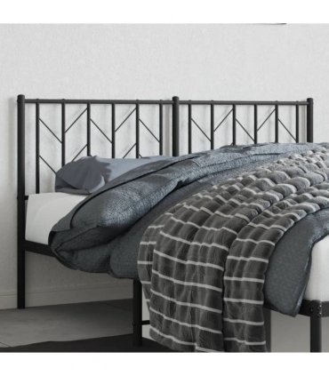 vidaXL Metal Replace Headboard Black 150 cm — V0671975725