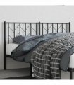 vidaXL Metal Replace Headboard Black 150 cm — V0671975725
