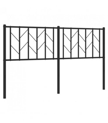 vidaXL Metal Replace Headboard Black 150 cm — V0671975725