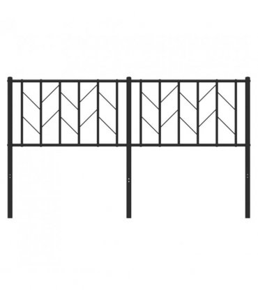 vidaXL Metal Replace Headboard Black 150 cm — V0671975725