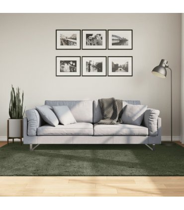 vidaXL Rug HUARTE Short Pile Soft and Washable Forest Green 160x230 cm — Size: 160 x 230 cm