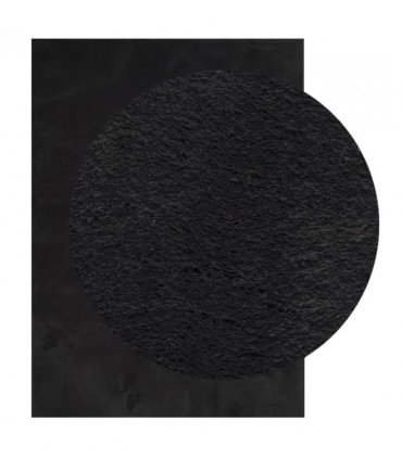 vidaXL Rug HUARTE Short Pile Soft and Washable Black 120x170 cm — Size: 120 x 170 cm