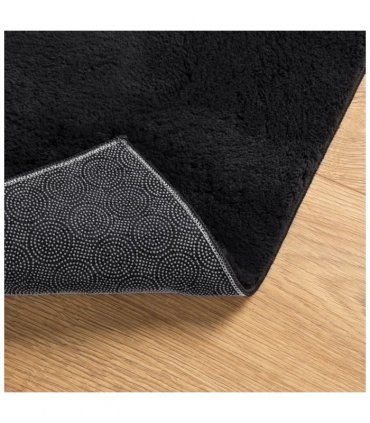 vidaXL Rug HUARTE Short Pile Soft and Washable Black 120x170 cm — Size: 120 x 170 cm