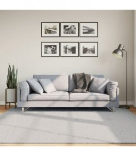 vidaXL Rug HUARTE Short Pile Soft and Washable Grey 200x200 cm — Size: 200 x 200 cm