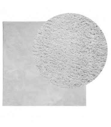 vidaXL Rug HUARTE Short Pile Soft and Washable Grey 200x200 cm — Size: 200 x 200 cm