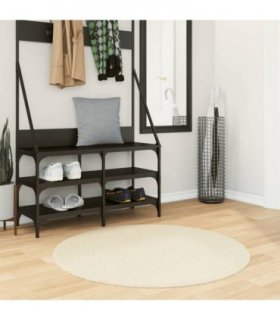 vidaXL Rug HUARTE Short Pile Soft and Washable Cream Ø 100 cm
