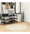 vidaXL Rug HUARTE Short Pile Soft and Washable Cream Ø 100 cm
