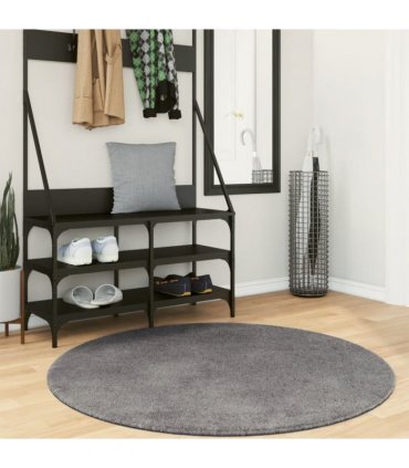 vidaXL Rug HUARTE Short Pile Soft and Washable Anthracite Ø 120 cm