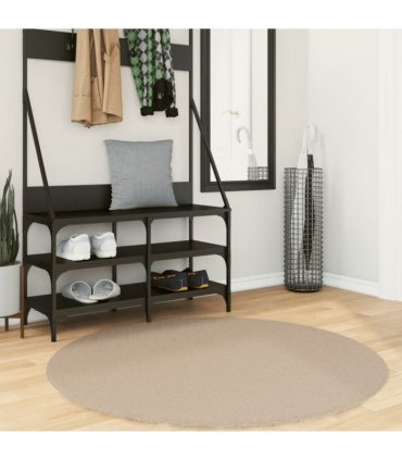 vidaXL Rug HUARTE Short Pile Soft and Washable Sand Ø 120 cm
