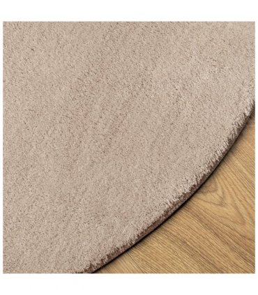 vidaXL Rug HUARTE Short Pile Soft and Washable Sand Ø 120 cm