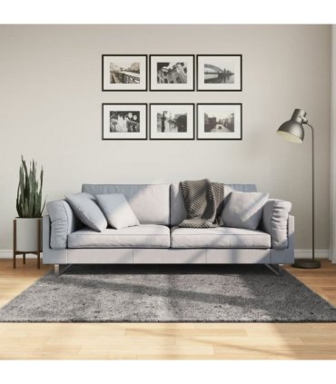 vidaXL Rug HUARTE Short Pile Soft and Washable Anthracite 160x160 cm — Size: 160 x 160 cm