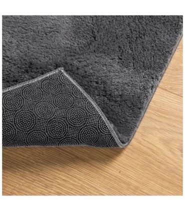 vidaXL Rug HUARTE Short Pile Soft and Washable Anthracite 160x160 cm — Size: 160 x 160 cm