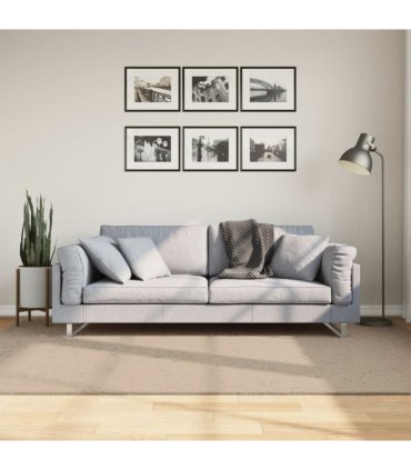 vidaXL Rug HUARTE Short Pile Soft and Washable Sand 160x230 cm — Size: 160 x 230 cm