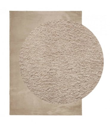 vidaXL Rug HUARTE Short Pile Soft and Washable Sand 140x200 cm — Size: 140 x 200 cm